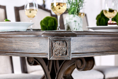 Arcadia Rustic Natural Tone/Ivory Dining Table by Furniture of America at Eve Furniture