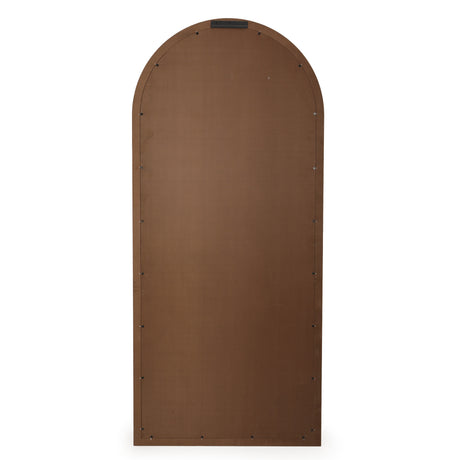 Arch 72" Natural Raffia Designer Floor Mirror by TOV Furniture at Eve Furniture
