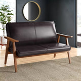 Arch Duke Loveseat in Black and Amber by Manhattan Comfort at Eve Furniture