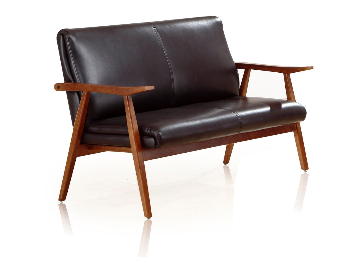 Arch Duke Loveseat in Black and Amber by Manhattan Comfort at Eve Furniture