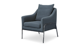 Archer Accent Chair Linen Blend - Blue by Moe's Home at Eve Furniture