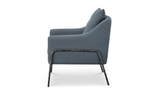 Archer Accent Chair Linen Blend - Blue by Moe's Home at Eve Furniture