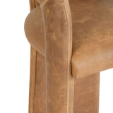 Archie Maple Brown Leather 26" Counter Stool by Classic Home at Eve Furniture