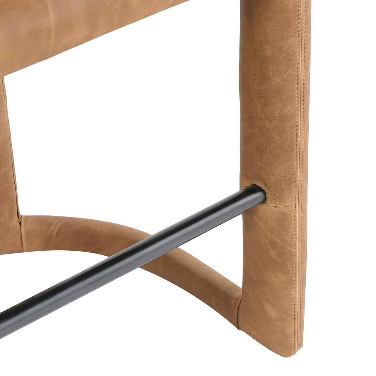 Archie Maple Brown Leather 26" Counter Stool by Classic Home at Eve Furniture