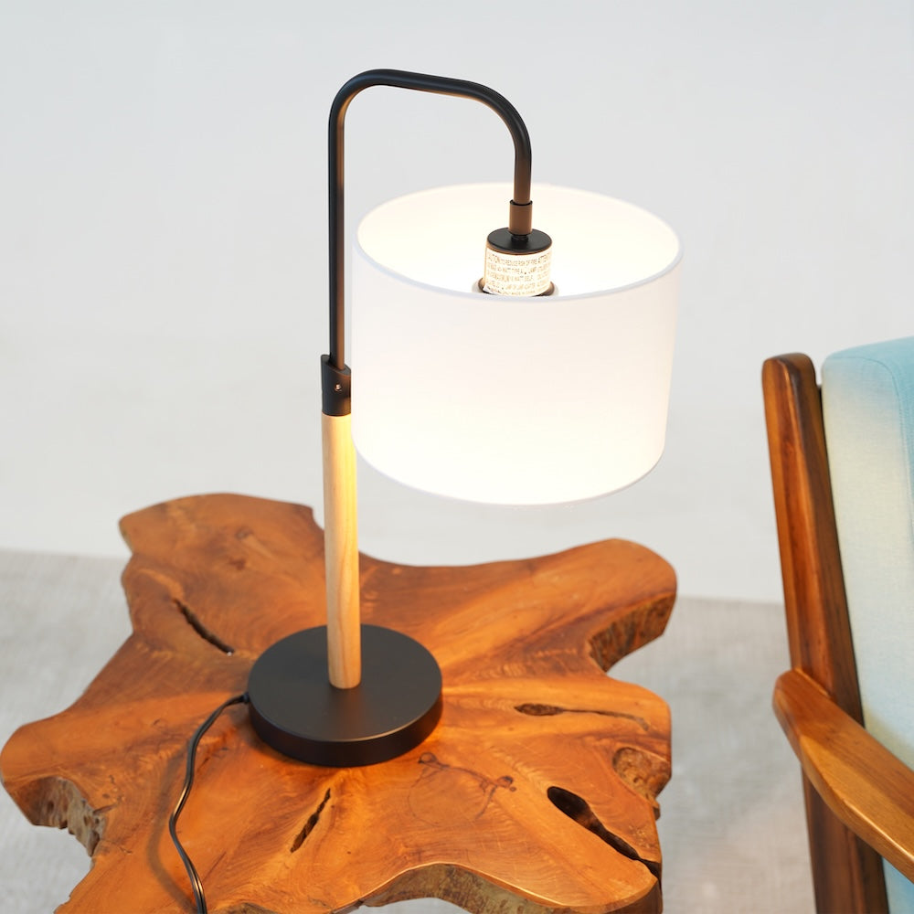 Arcus Paniz Simple Table Lamp with Cylinder Shade by Ashcroft Furniture at Eve Furniture