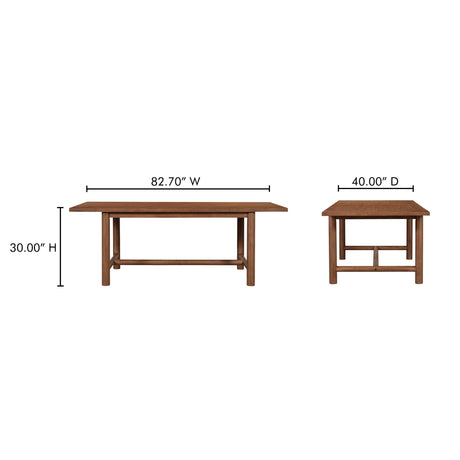 Arden Brown Dining Table by MOES at Eve Furniture