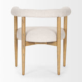 Arden Dining Chair w/ Medium Brown Wood and Cream Twill Fabric by Mercana at Eve Furniture