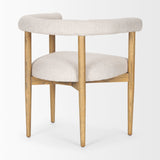 Arden Dining Chair w/ Medium Brown Wood and Cream Twill Fabric by Mercana at Eve Furniture