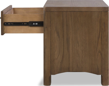 Arden Tavern Brown 1-Drawer Nightstand by Modus Furniture at Eve Furniture