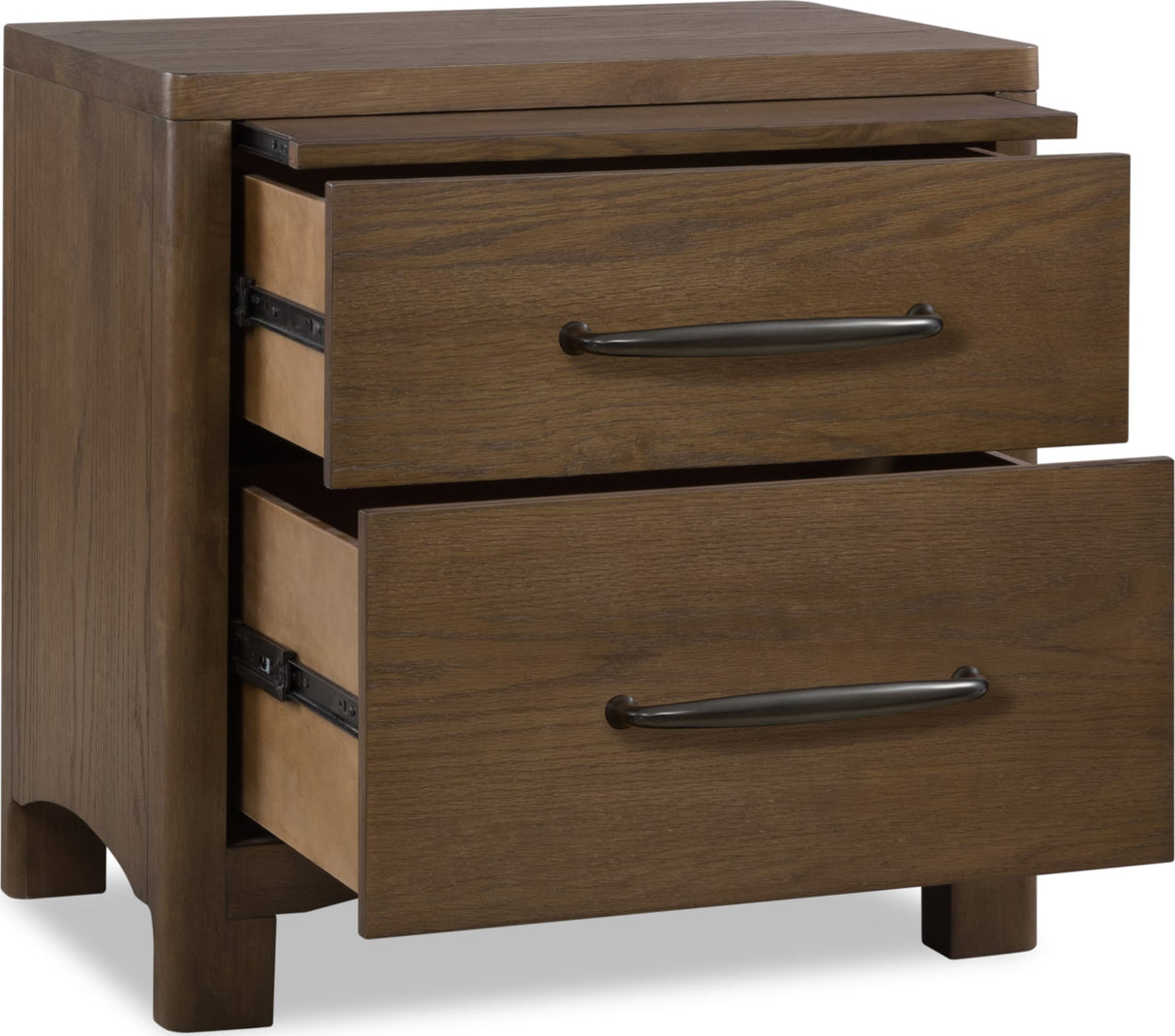Arden Tavern Brown 2-Drawer Nightstand by Modus Furniture at Eve Furniture