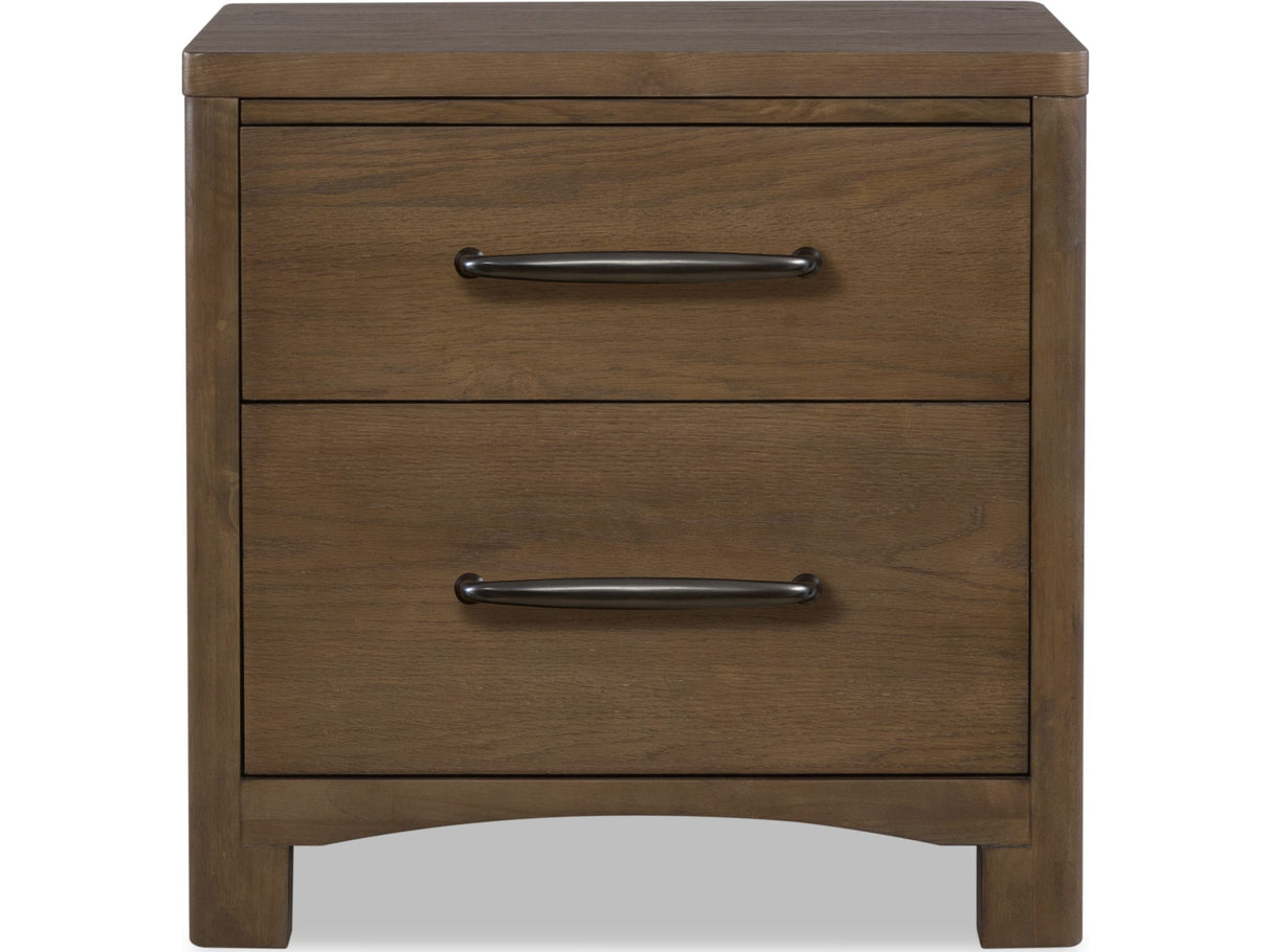 Arden Tavern Brown 2-Drawer Nightstand by Modus Furniture at Eve Furniture