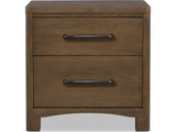 Arden Tavern Brown 2-Drawer Nightstand by Modus Furniture at Eve Furniture