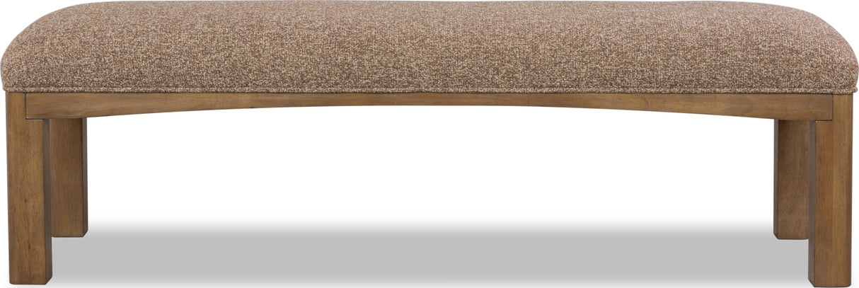 Arden Tavern Brown Upholstered Bench by Modus Furniture at Eve Furniture