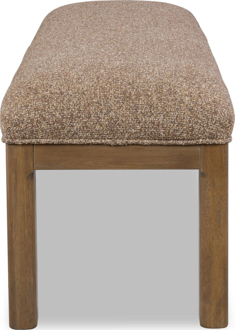 Arden Tavern Brown Upholstered Bench by Modus Furniture at Eve Furniture