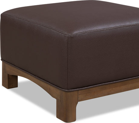 Arden Tavern Brown Upholstered Ottoman by Modus Furniture at Eve Furniture