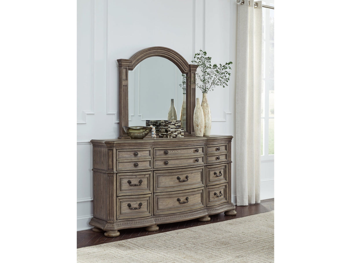 Ardenfield Light Brown Dresser and Mirror by Ashley at Eve Furniture
