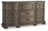 Ardenfield Light Brown Upholstered Sleigh Bedroom Set by Ashley at Eve Furniture