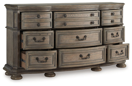 Ardenfield Light Brown Upholstered Sleigh Bedroom Set by Ashley at Eve Furniture