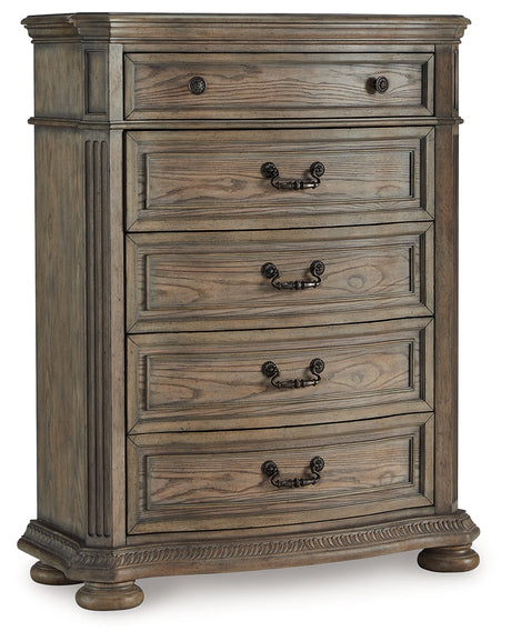 Ardenfield Light Brown Upholstered Sleigh Bedroom Set by Ashley at Eve Furniture