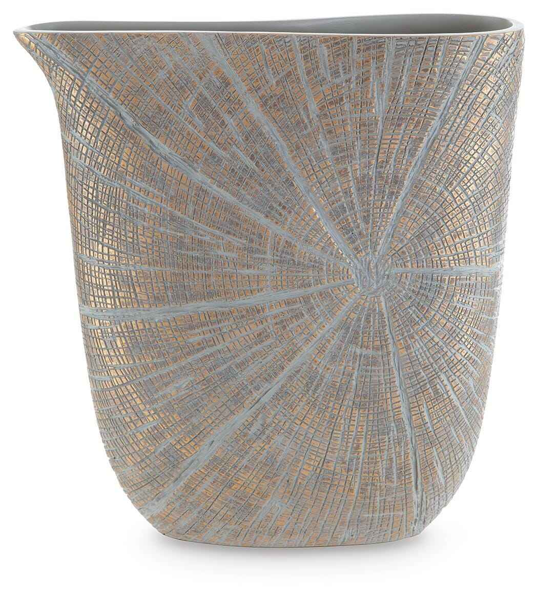 Ardenley Antique Gold Finish Vase by Ashley at Eve Furniture