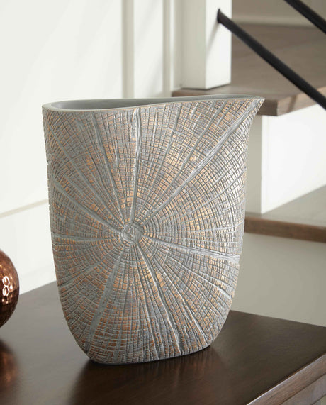 Ardenley Antique Gold Finish Vase by Ashley at Eve Furniture