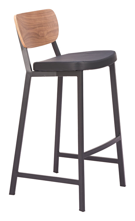 Ardenne Black & Brown Barstool (Set of 2) by Zuomod at Eve Furniture