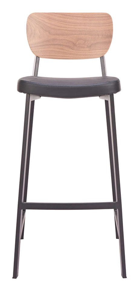 Ardenne Black & Brown Barstool (Set of 2) by Zuomod at Eve Furniture