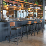 Ardenne Black & Brown Barstool (Set of 2) by Zuomod at Eve Furniture