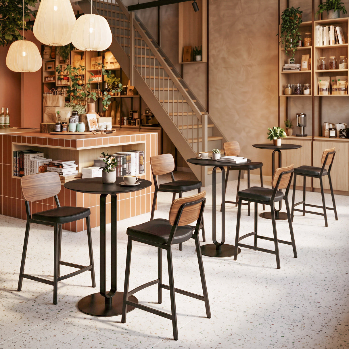 Ardenne Black & Brown Counter Stool (Set of 2) by Zuomod at Eve Furniture