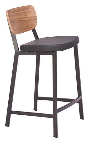 Ardenne Black & Brown Counter Stool (Set of 2) by Zuomod at Eve Furniture