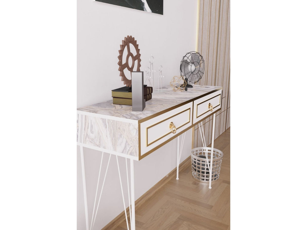 Ardeno London Consol Table White Marble by Furnia at Eve Furniture