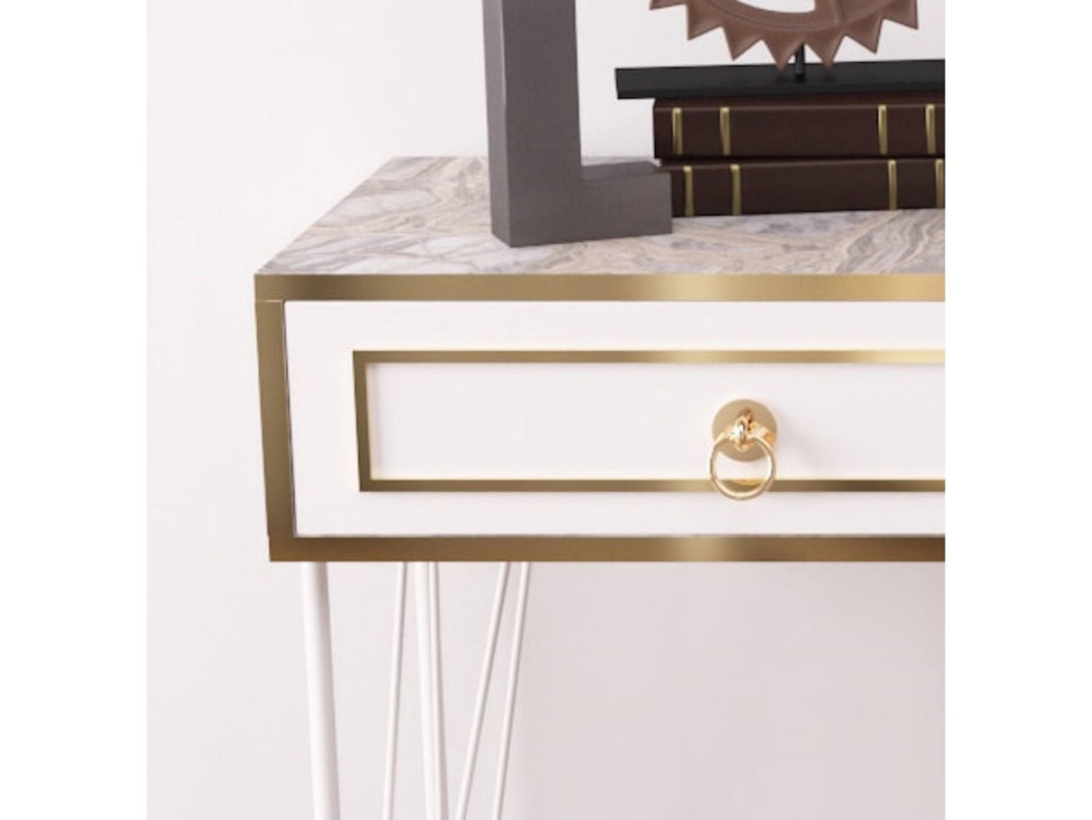 Ardeno London Consol Table White Marble by Furnia at Eve Furniture