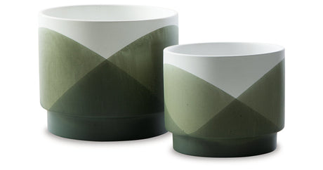 Ardenridge Green/White Planter by Ashley at Eve Furniture