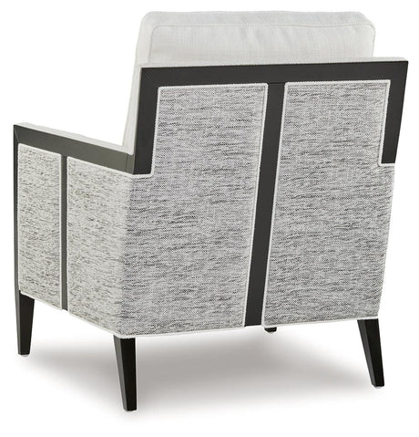 Ardenworth Black/Ivory Accent Chair by Ashley at Eve Furniture