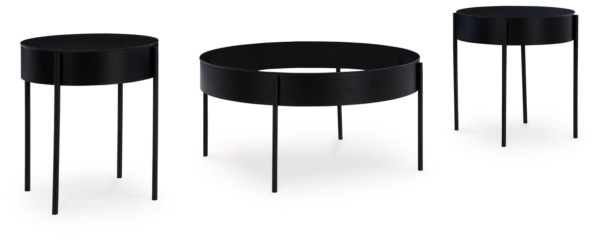 Ardoline Black Table (Set of 3) by Ashley at Eve Furniture