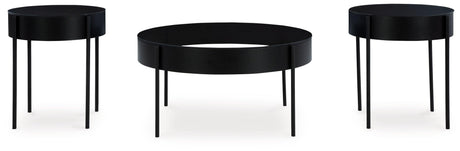 Ardoline Black Table (Set of 3) by Ashley at Eve Furniture