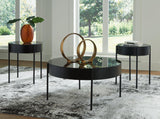 Ardoline Black Table (Set of 3) by Ashley at Eve Furniture