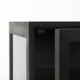 Arelius 20L x 18W x 26H Black-Brown Wood W/ Black Metal Frame End/Side Table by Mercana at Eve Furniture