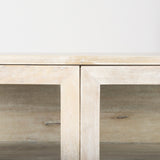 Arelius 36L x 18W x 32H White Wood, Gold Metal Base w/ 2 Glass Doors Accent Cabinet by Mercana at Eve Furniture
