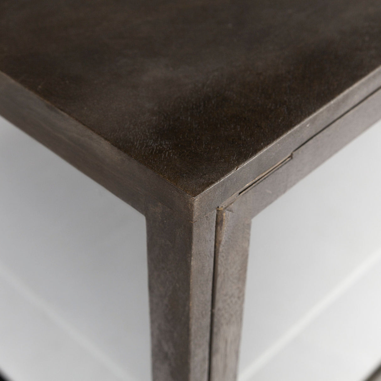 Arelius Black-Brown Wood, Black Metal Base w/ 4 Glass Cabinet Doors Sideboard by Mercana at Eve Furniture