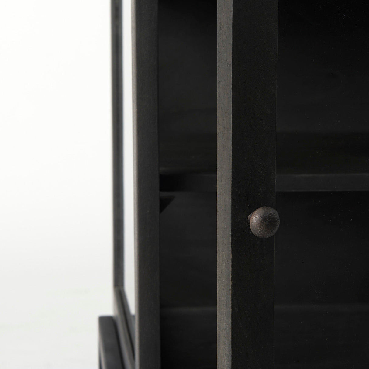 Arelius Black-Brown Wood W/ Black Metal Frame End/Side Table by Mercana at Eve Furniture