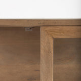 Arelius Light Brown Wood W/ Black Metal Base Display Cabinet by Mercana at Eve Furniture