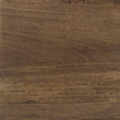 Arelius Medium Brown Wood W/ Black Metal Frame End/Side Table by Mercana at Eve Furniture