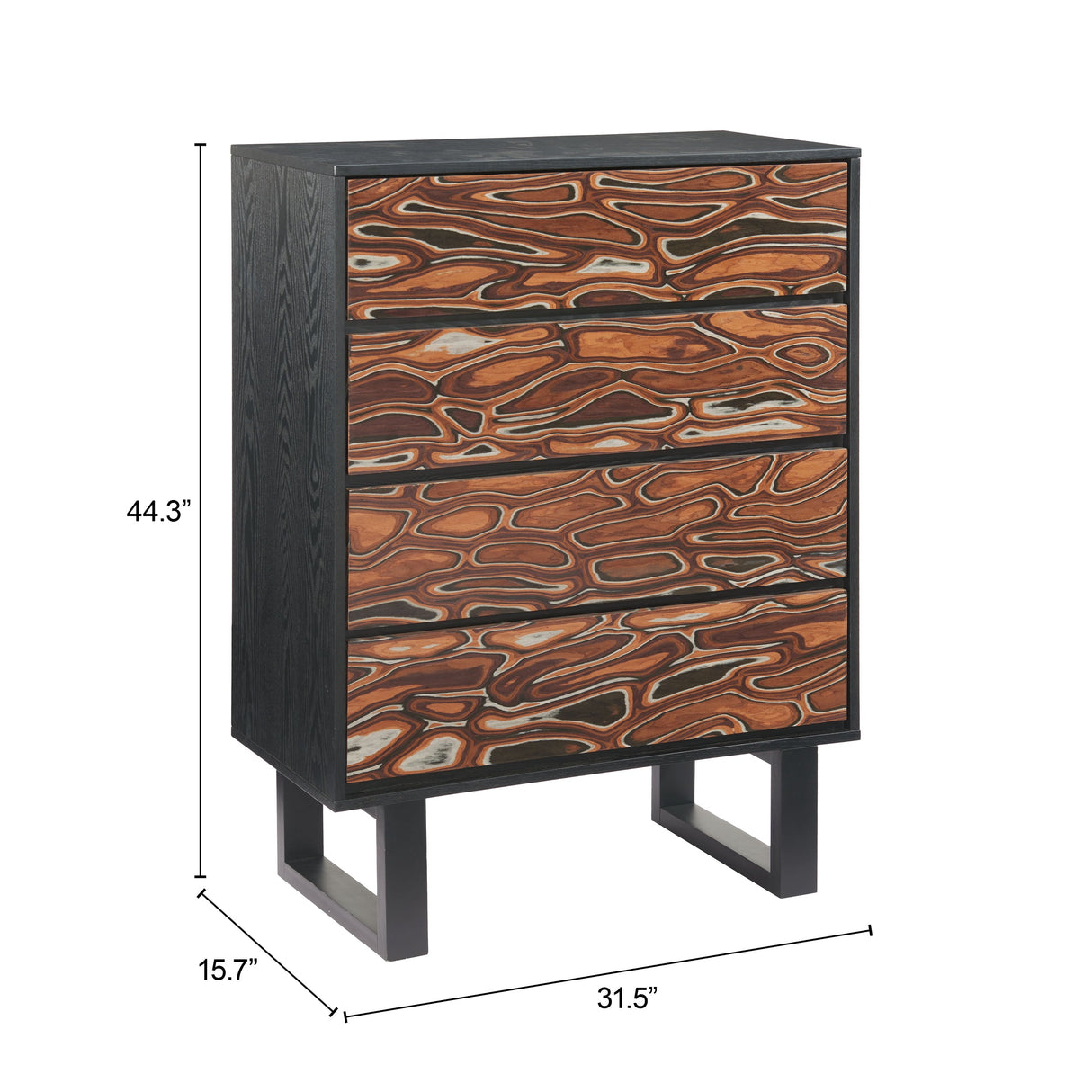 Aremi Brown & Black Chest by Zuomod at Eve Furniture