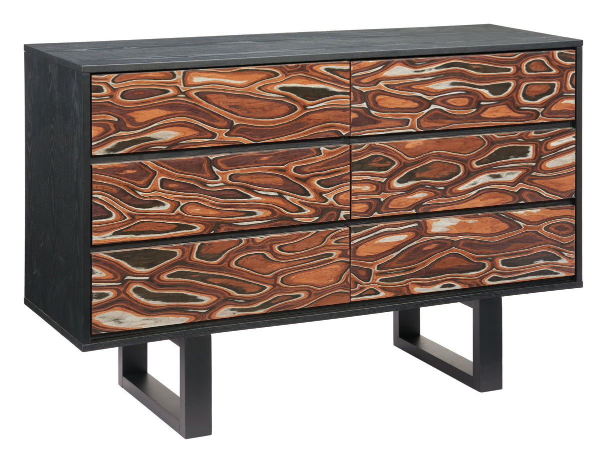 Aremi Brown & Black Dresser by Zuomod at Eve Furniture