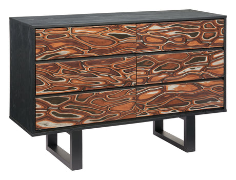 Aremi Brown & Black Dresser by Zuomod at Eve Furniture