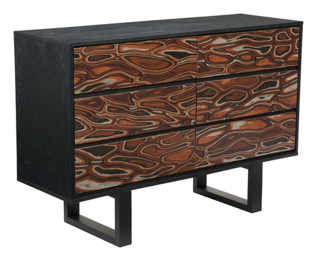 Aremi Brown & Black Dresser by Zuomod at Eve Furniture