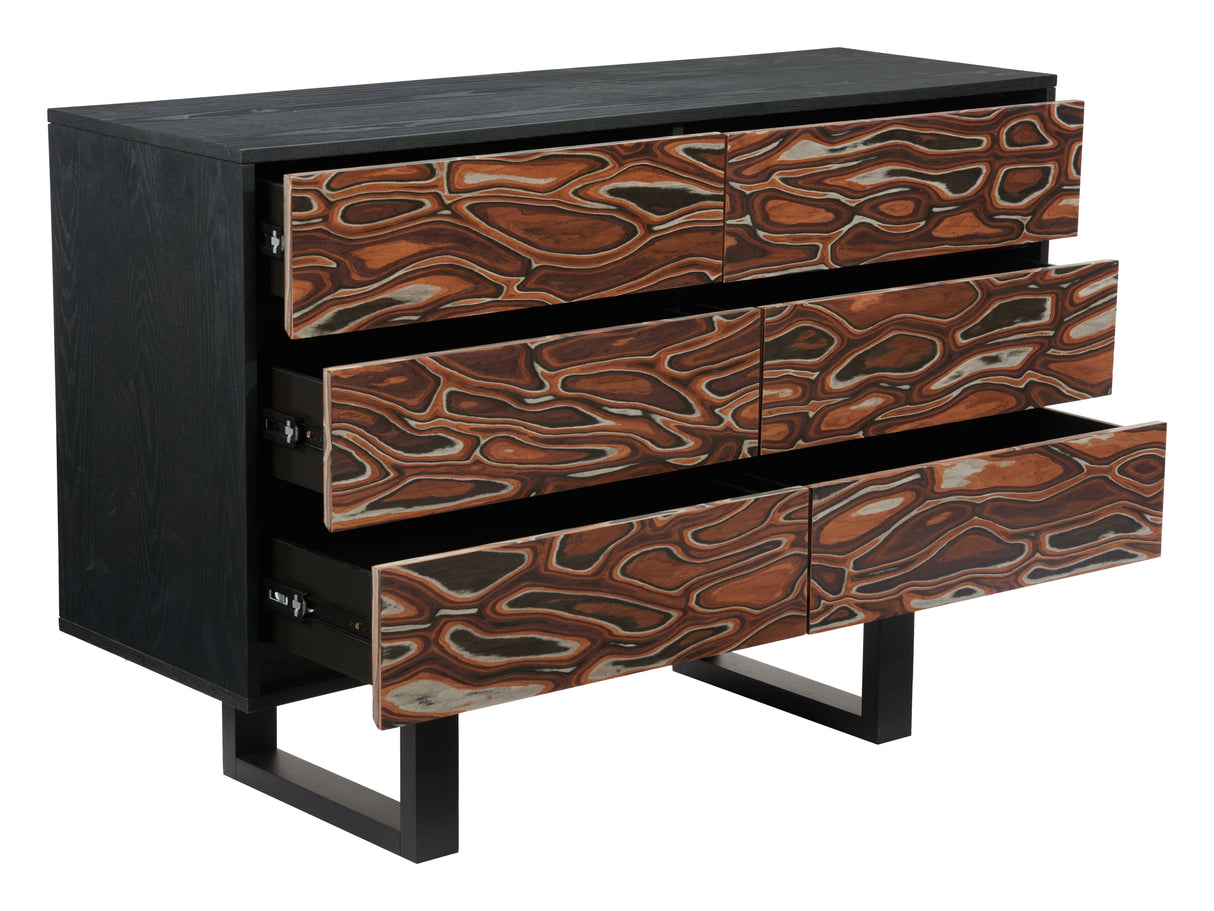 Aremi Brown & Black Dresser by Zuomod at Eve Furniture
