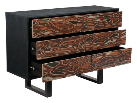 Aremi Brown & Black Dresser by Zuomod at Eve Furniture
