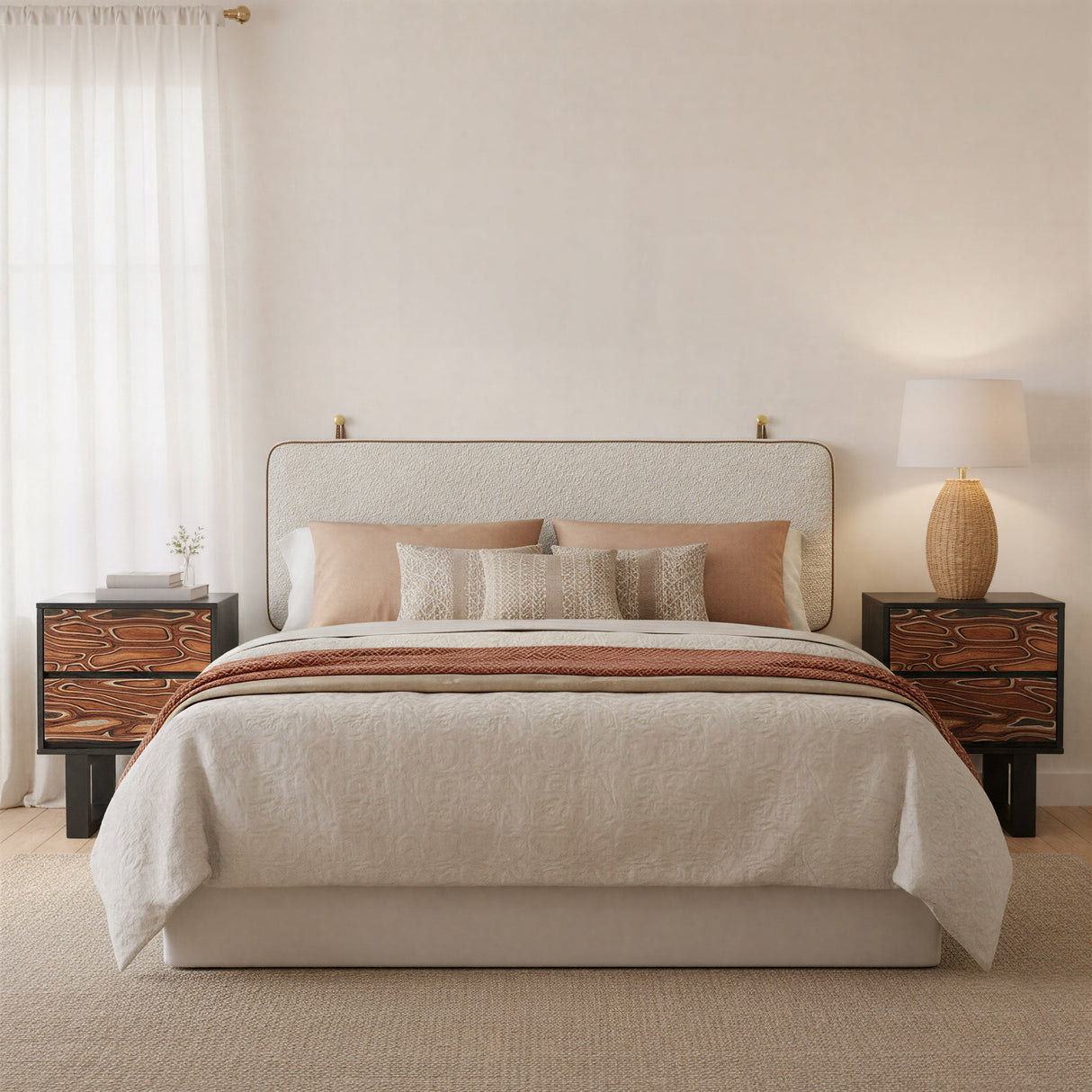 Aremi Brown & Black Nightstand by Zuomod at Eve Furniture